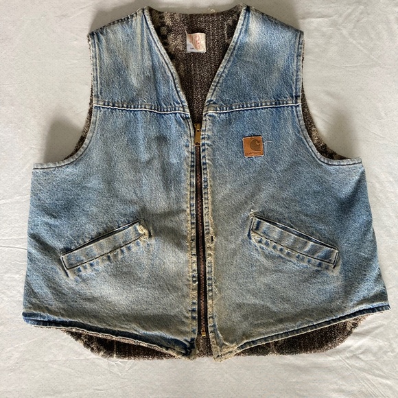 Carhartt Other - Vintage Carhartt men’s Sherpa lined denim vest
